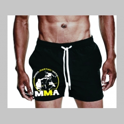 MMA - plavky s mot&iacute;vom - plavkov&eacute; p&aacute;nske kraťasy s pohodlnou gumou v p&aacute;se a &scaron;n&uacute;rkou na dotiahnutie vhodn&eacute; aj ako klasick&eacute; kraťasy na voľn&yacute; čas